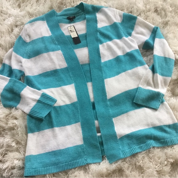 Talbots new with tags striped cardigan sweater - Picture 5 of 8